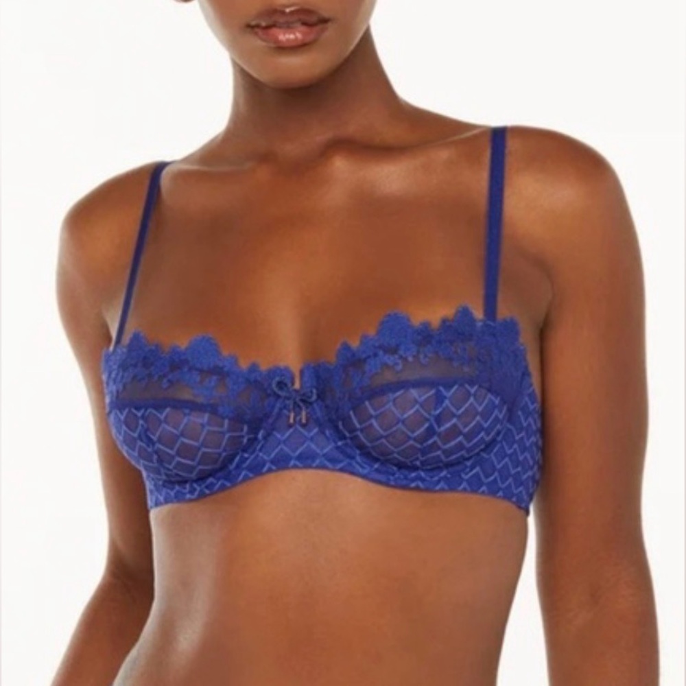 NWOT Savage x Fenty Baroque Bondage Unlined Balconette Bra Size 36B